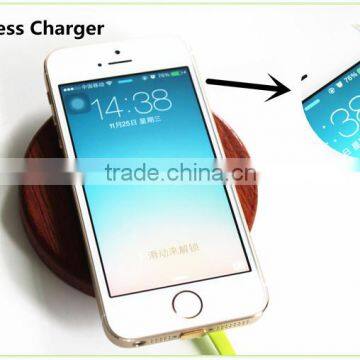 High Quality Rose Wood Smart Phone Wireless Charger 1000 mA for IPhone, for Sony, for Samsung