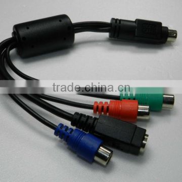 Mini Din 7P(Male)-RCA (Female)*3PCS R.G.B+ S-Video (Female)