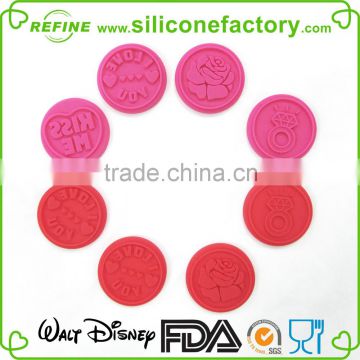 Disney audit factory Valentine gift Dia 6cm Silicone cookie stamp stamper set