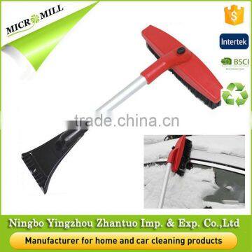 Rotate ice snow brush with scraper, car snow removal brush with PP ABS Aluminium pole