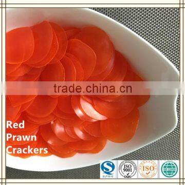 Deep Fried Crispy Prawn Flavored Red Crackers Healthy Crackers