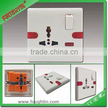 13A 1gang multi function electrical socket with switch and neon bakelite material electrical switch socket