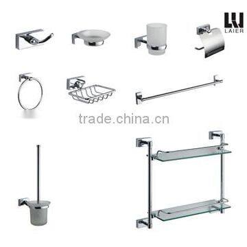 Square design chrome bathroom accessory set 12900-2