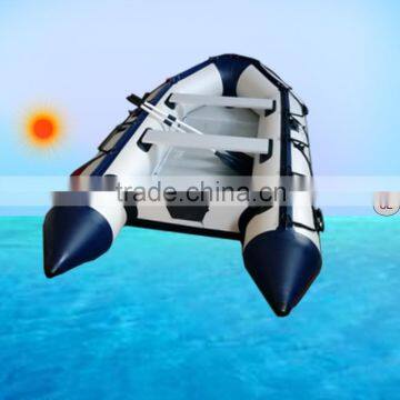 430 cm 10persons marine inflatable PVC boat with aluminum floor for sale