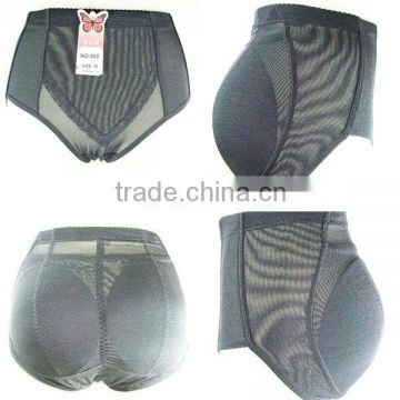 fashion fabric 2014 High Rise plus hip Push up Panty with Cotton Padded