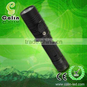 850Lm powerful aluminum 2014 brightest led flashlight wholesale with 18650 Rechargeable Lithium battery /2XCR123A