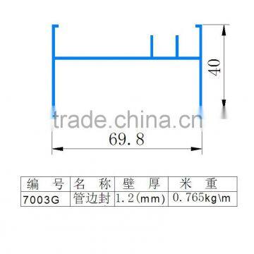 7003G aluminum Eextruded profile for 70 series sliding window