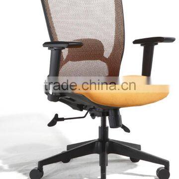 orange color office modern chair with wheel