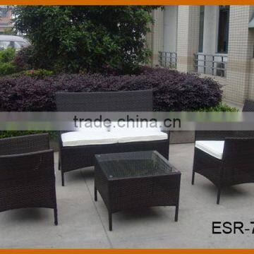 4PCS Flat Rattan Sofa Set For Living Room