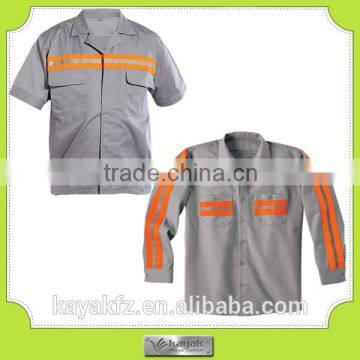 reflective grey custom design work shirt manufacturer