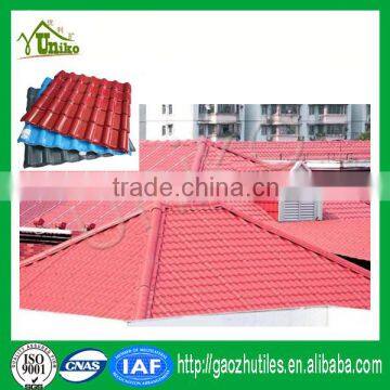 Ultra weathering ASA coated plastic spanish style roof tile