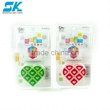 HOT! magic cube sticker black magic cube pentagon magic cube white heart linked to heart magic cube heart-shaped