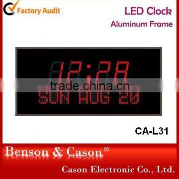 Aluminum Frame LED Digital Wall Clock