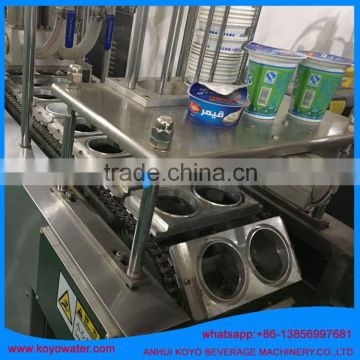 Two line Plast cup filling and sealing machine