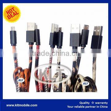 Leather USB Cable / Cowboy Usb Cable for Mobile Phone photo-2
