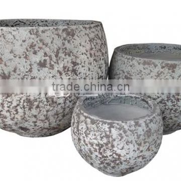 Light Cement Atlantis Round Pot