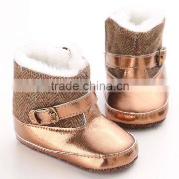 Discount Baby Snow Shoes Warm Cotton Gold baby shoes First Walker Infant Boots