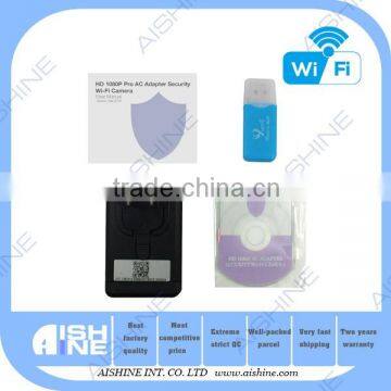 1080P Euro Adapter Camera With Wifi Motion Detection Hidden Camera Wifi Control