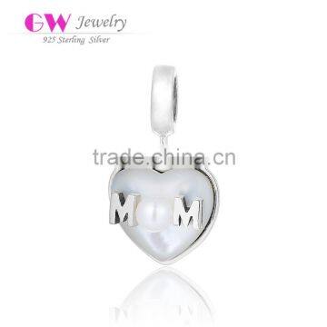 S189 Globalwin Diy Jewelry Wholesale Uk 925 Sterling Silver Heart Charms For Bracelets