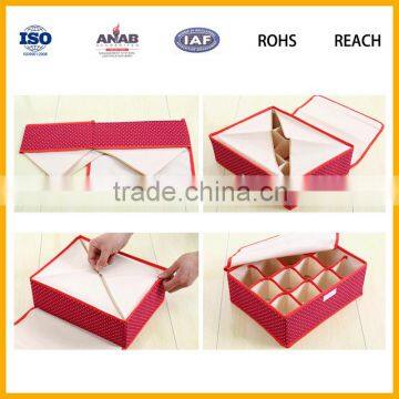 Easy to operate cheapest price polyester fabric bra storage box