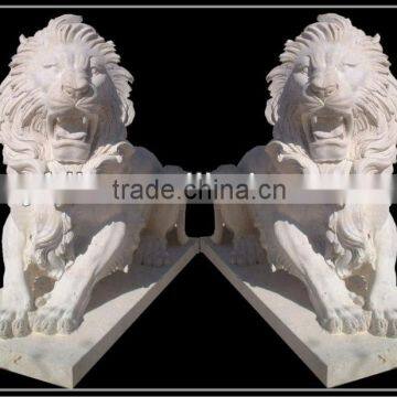 Cheap Stone Lions Statues Natural Travertine