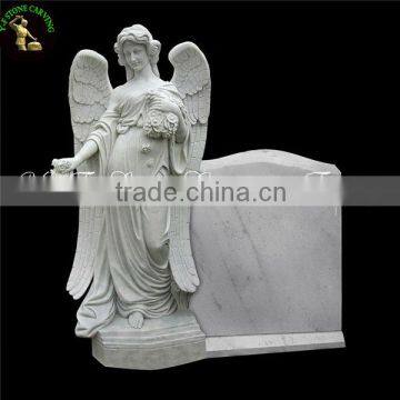 Memorial marble grave marker headstone