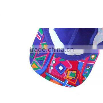 Fashion Flat Brim 5 Panel Hat Hip Hop Caps Custom 5 Panel Hat With Leather Strip photo-5