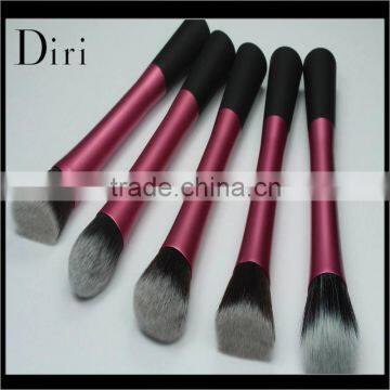 Long handle 5pcs oval makeup brush set