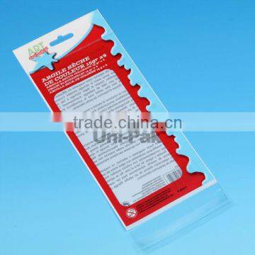 custom printed opp bag card bag with header