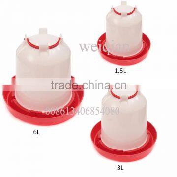 1.5L/3L/6L Strong Plastic Chicken Chick Poultry Drinker Feeder Waterer Wth Handle photo-2