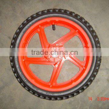 14x1.75" semi-pneumatic wheel with plastic wheel rim