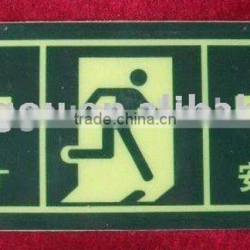 luminous emergency exit sign