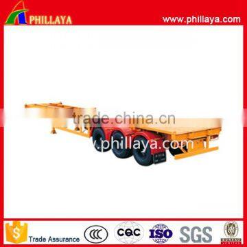 2017 Top Sale 3 axle 40ft 20ft 45ft skeleton flatbed container trailer for sale