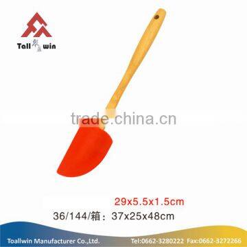 Popular silicone baking spatula,silicone scraper,kitchenware with wooden handle