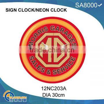 12' Neon Light Wall Clock photo-2