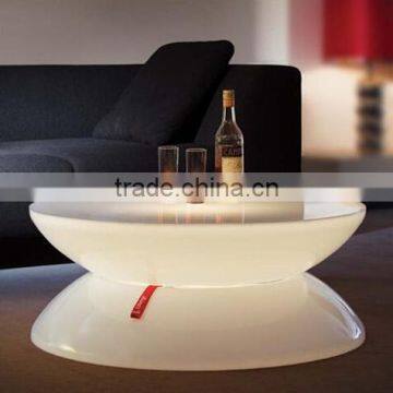 LED Remote Halfmoon Table/ Hot Sell LED Rechargeable Halfmoon Coffee Table/LED Outdoor Lawn Halfmoon Cocktail Table photo-6