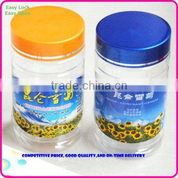 plastic easy opening round canister