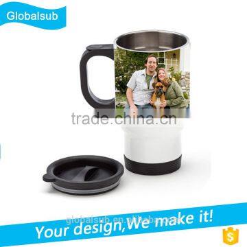 14oz Stainless steel sublimation travel mugs for personalized photo