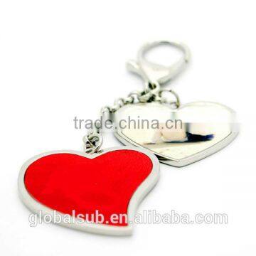 Sublimation Two Heart Hanging Key Bag Chain Charms With Cutting Board