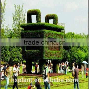 Small Sculpture Aritificial Green Sculpture Plastic Fake Plant Artificial Sculpture Artificial Statue photo-4