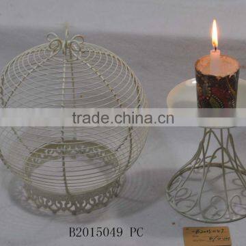 White Wire Candle Lamp