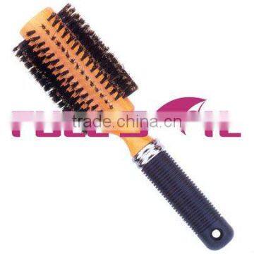 wood Round hair brush