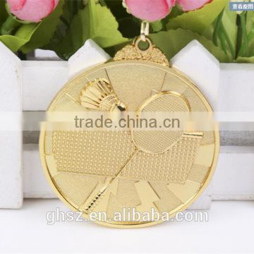 hot sale zinc alloy badminton medal for wholesale