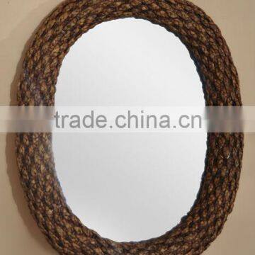 Water hyacinth mirror frame