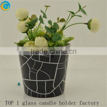 Embossed decorative glass vases