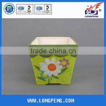 Customized Green Ceramic Flower Pot