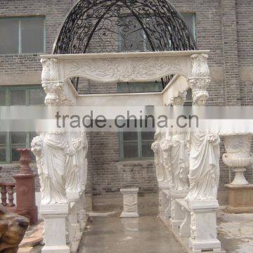 Chinese Stone Carving Natural Stone Marble Gazebo Wholesale photo-2
