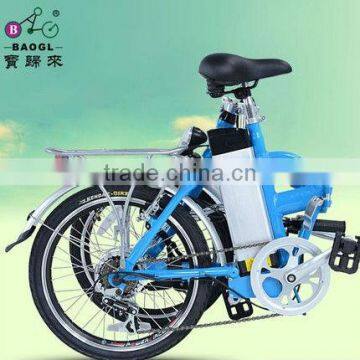 electric folding bicycle in a light weight