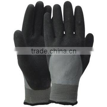 13 gauge nylon+10 gauge acrylic insulated liner full coated,nitrile sandy winter gloves