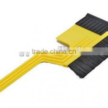 yellow soft snow brush &blade ice scraper